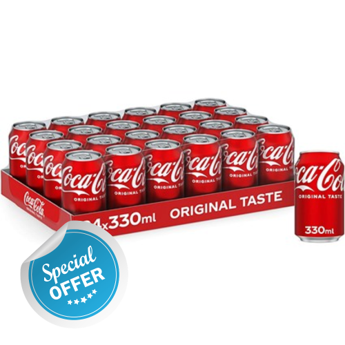 Coca-Cola Soft Drink 330ml Can (Pack of 24) 100219