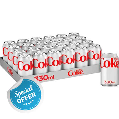 Diet Coca-Cola Soft Drink 330ml Can (Pack of 24) 0402004