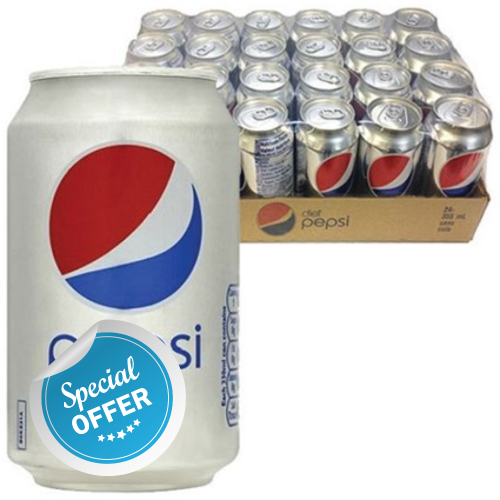 Diet Pepsi Cola Cans 330ml (24 Pack) 202428