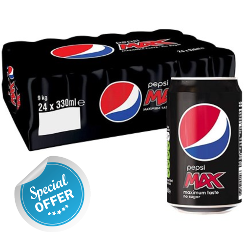 Pepsi Max Cola 330ml Cans (24 Pack) 402005