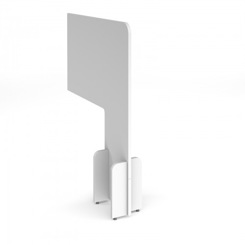 Desk division floor standing screens - MFC White