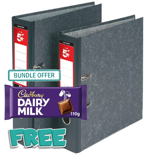 5 Star Lever Arch File Foolscap 70mm Spine 70mm Spine (Pack of 10) 29748X