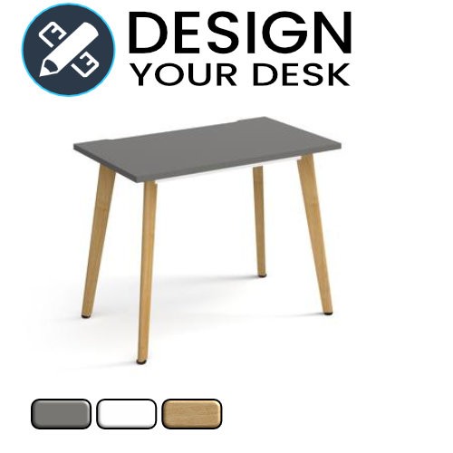 Design Your Giza Straight Desk with Wooden Legs