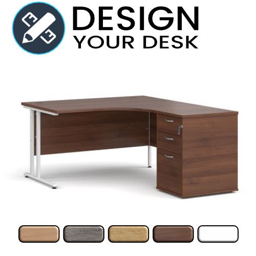 Design Your Radial Desk with Cantilever Leg with Desk High Pedestal