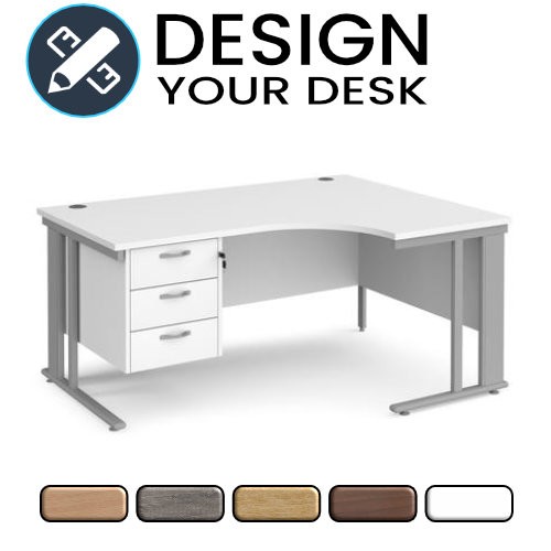 Design Your Radial Desk with Cable Managed Cantilever Leg Frame