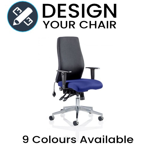 Design Your Onyx Posture Chair with Black Back and Coloured Seat
