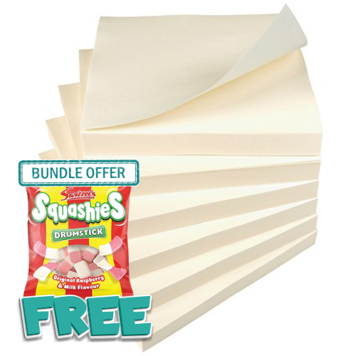 Yellow Repositionable Quick Notes Pad 75x75mm (Pack of 12) WX10502