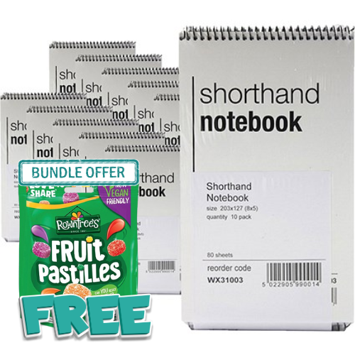 Spiral Shorthand Notepad 80 Leaf (Pack of 10) WX31003
