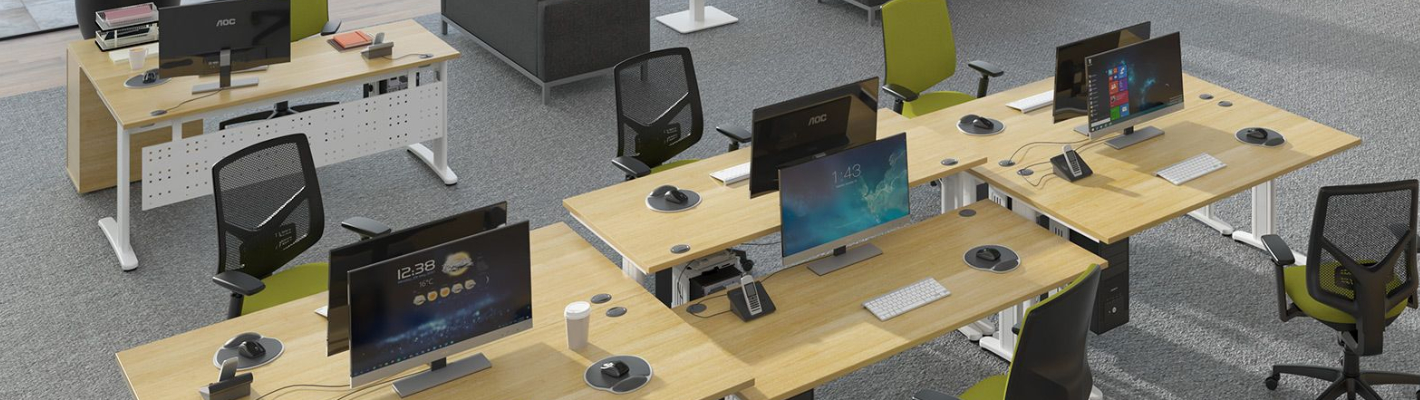 TR10 Desking - Integrated Cable Management