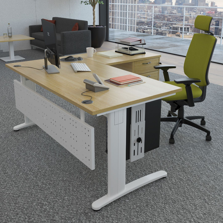 TR10 Desking - Integrated Cable Management
