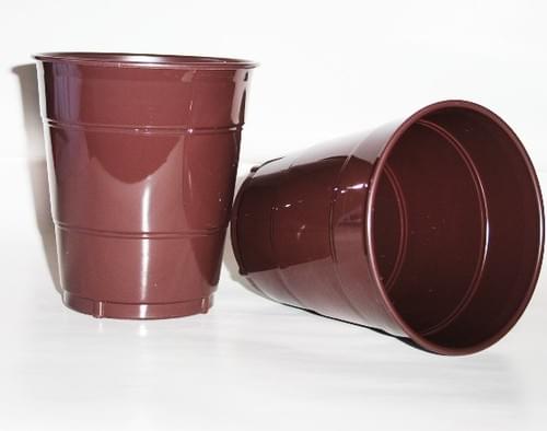 Brown Plastic 9oz Cups Pack 200