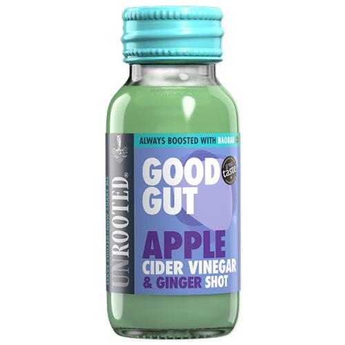 Unrooted Shot - Good Gut - Apple Cider Vinegar & Ginger - 12x60ml Glass