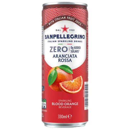 San Pellegrino - Zero - Aranciata Rossa - 24x330ml Cans