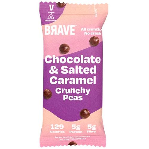 Brave Roasted Peas - Chocolate & Salted Caramel- 12x30g