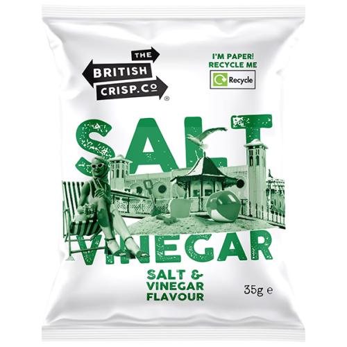 British Crisps - Paper - Salt & Vinegar - 24x35g