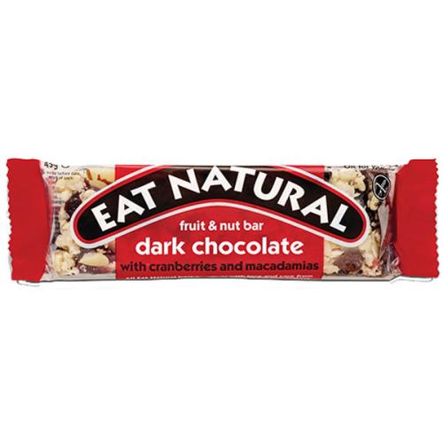 Eat Natural - Dark Choc, Cranberry, Macadamias - 12x40g