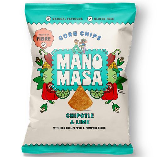 Manomasa Corn Chips - Chipotle & Lime - 16x35g