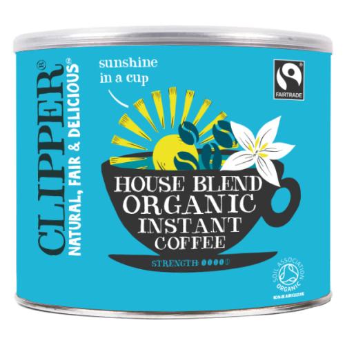 Clipper Coffee - F/T House Blend Organic Instant Coffee - 1x500g Tub
