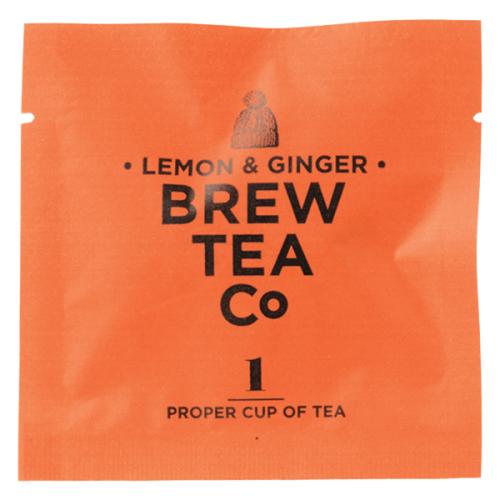 Brew Tea Individually Wrapped / Env - Lemon & Ginger - 1x100 Box