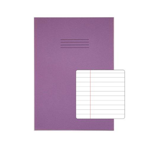A4+ Rhino Oversized Exercise Book 80 Pages Purple 12mm Ruled & Margin