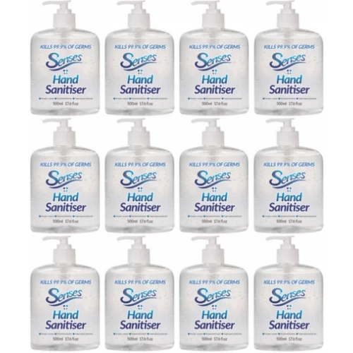 Senses Alcohol Free Hand Sanitizer Gel 500ml (Pack of 12)
