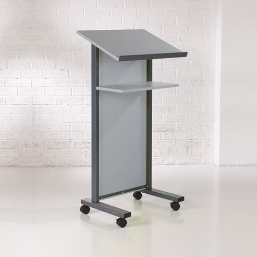 Coloured Panel Front Lectern - Grey