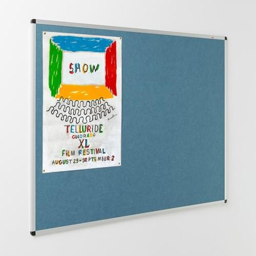 Eco-Colour Aluminium Framed Resist-a-Flame Boards - 900 x 600mm - Light Blue