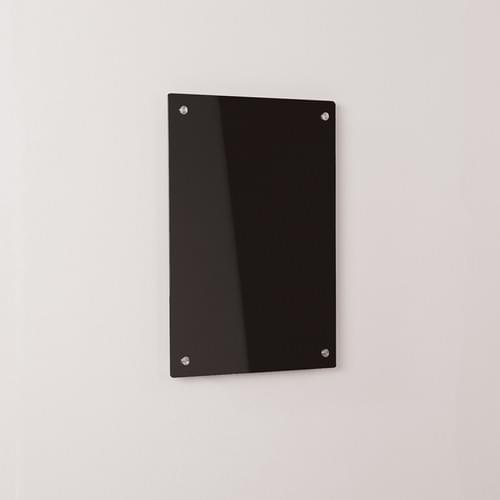 WriteOn coloured glassboard - 600 x 450mm (HxW) - Black