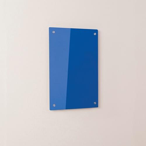 WriteOn coloured glassboard - 600 x 450mm (HxW) - Blue