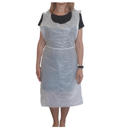 White oxi degradable NHS spec disposable aprons - BRC certified Box 600