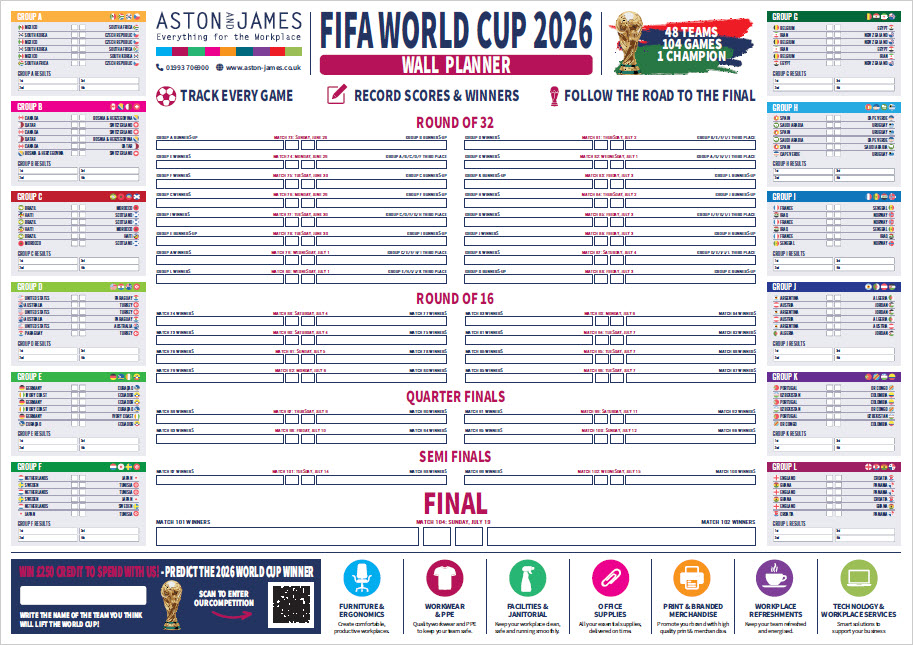 World Cup 2026 wall chart
