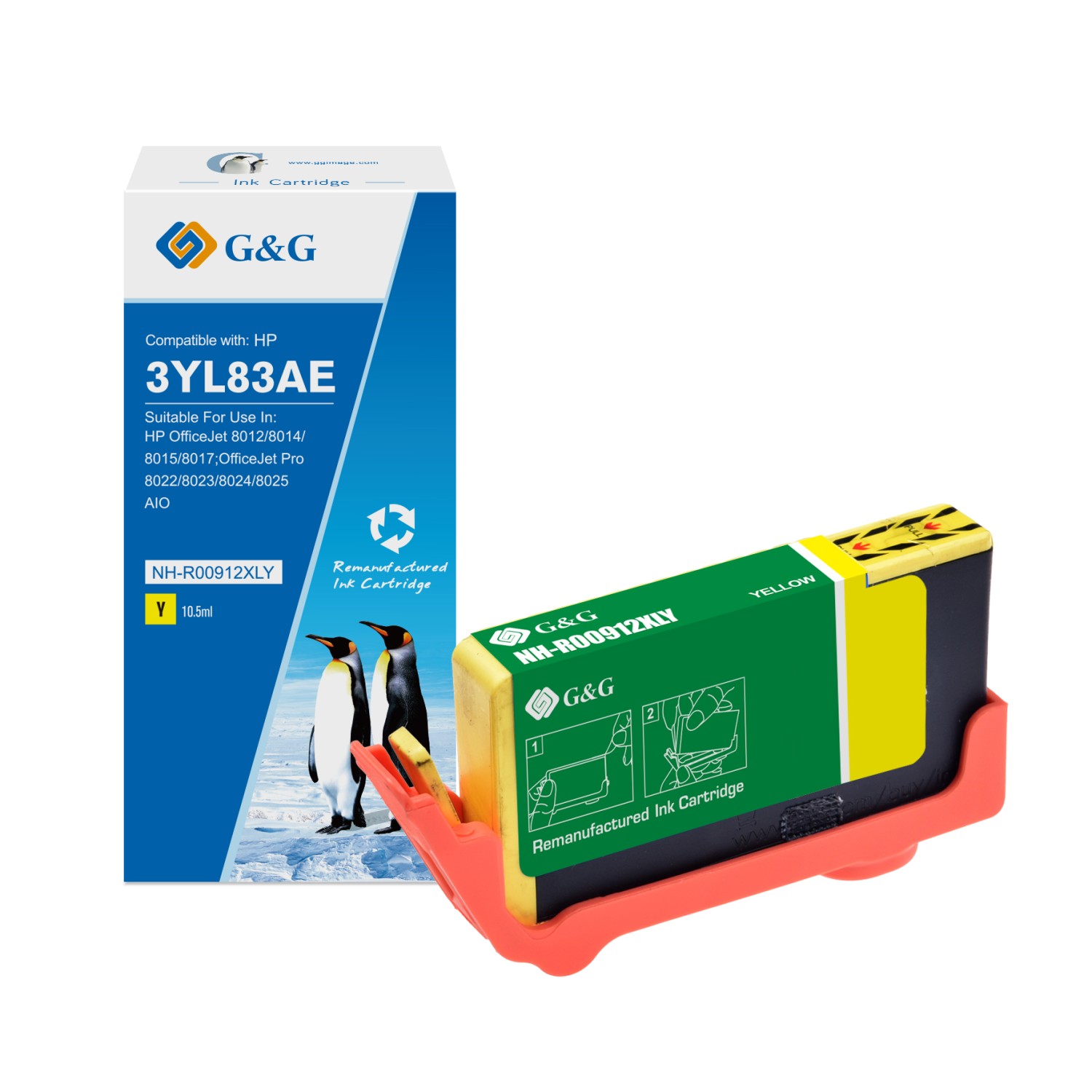 G&G Compatible HP 912XL High Capacity 4 Colour Ink Cartridge Multipack (3YP34AE)