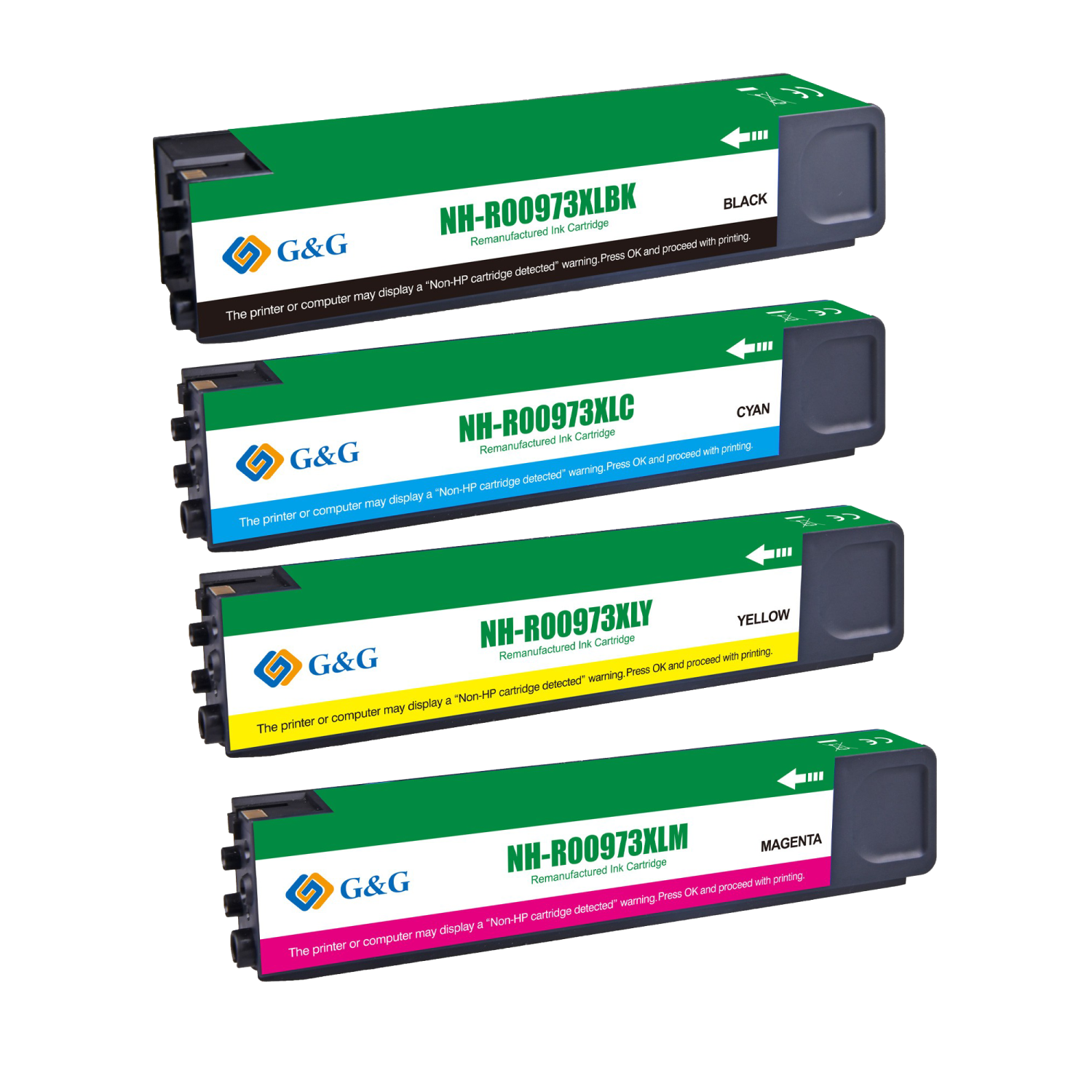 G&G HP 973X - High Capacity Compatible Ink Cartridges (L0S07AE/F6T81AE/F6T82AE/F6T83AE) - 4 Pack