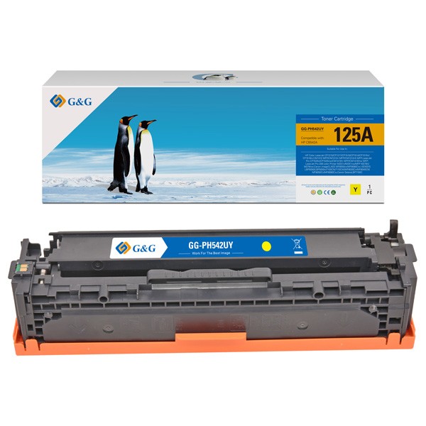 G&G HP 125A  - CB540A/1A/2A/3A - Compatible Laser Toner Cartridge - 4 Pack
