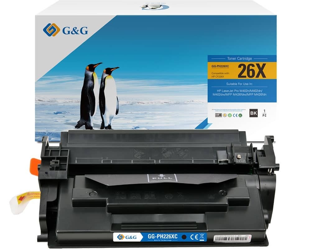 G&G HP CF226X Black High Capacity Compatible Toner 26X