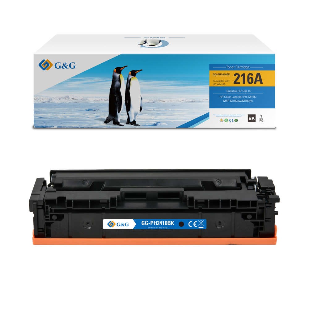 G&G HP 216A (W2410A/W2411A/W2412A/W2413A) Compatible Laser Toner Cartridge - 4 Pack