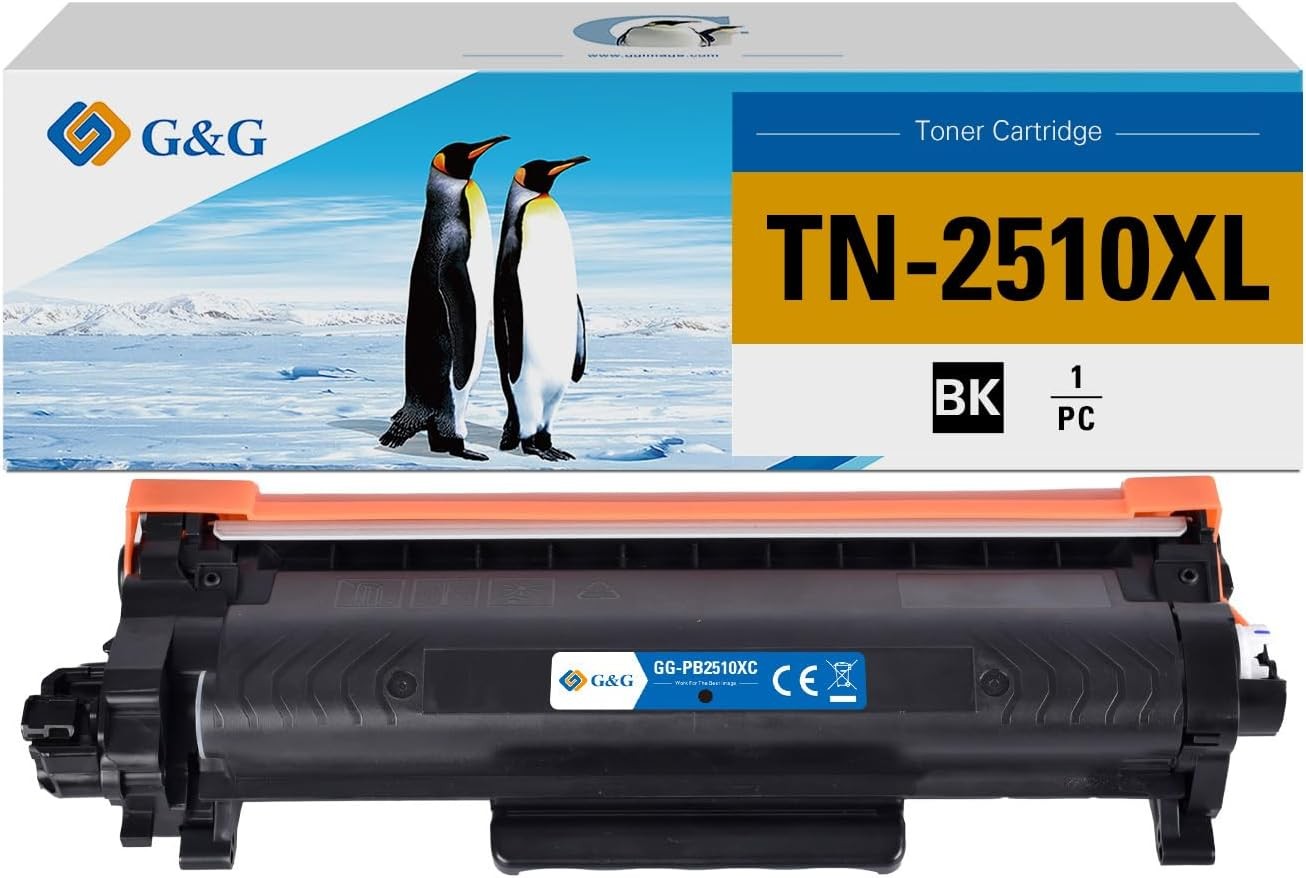 G&G Compatible Brother TN-2510XL High Yield Black Toner Cartridge
