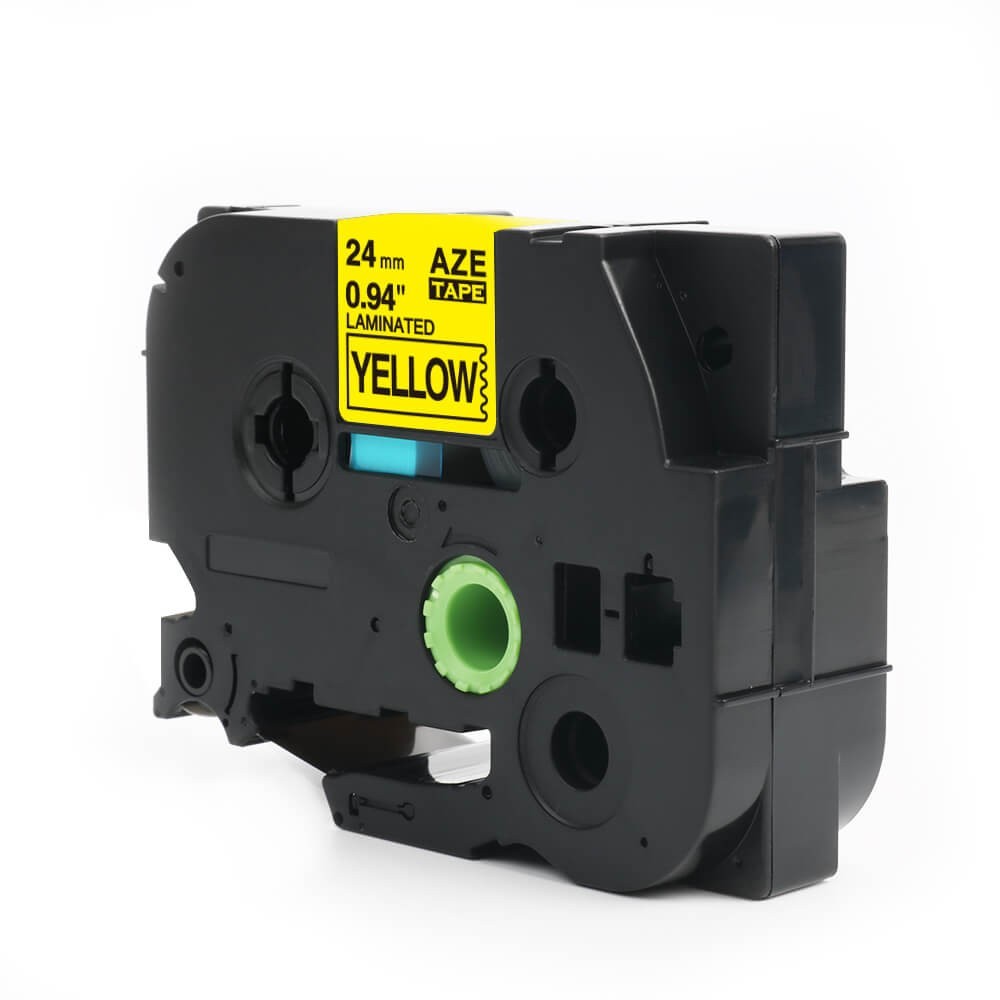 EasyOffice Brother Compatible TZe651 Black on Yellow 24mm Tape - 5 Pack