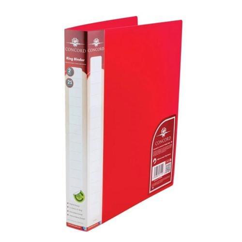 *SINGLE* Snopake Superline Ring Binder Polypropylene 2 O-Ring 25mm Size A4 Red Ref 10181 