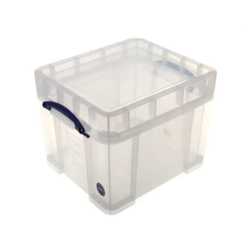 Really Useful 35XL Litre Storage Box W390xD480xH345mm Clear Ref 35XL