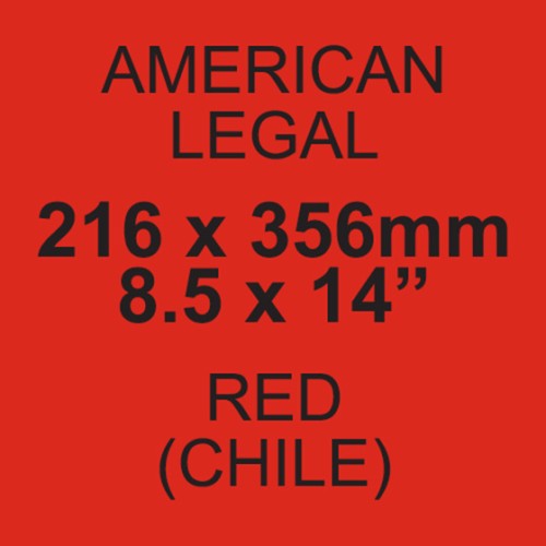 Papago Coral Red US Legal 80gsm Paper 216 x 356mm (8.5" x 14") PK500 - Cut to Order