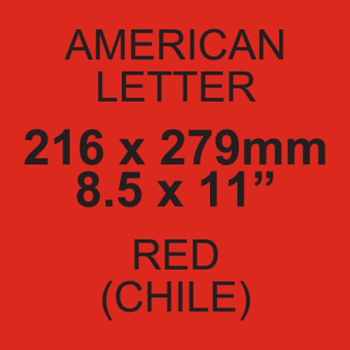 Papago Coral Red US Quarto / Letter 80gsm Paper 216 x 279mm (8.5" x 11") PK500 - Cut to Order