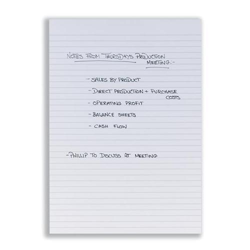 *SINGLE* 5 Star Memo Pad Headbound Feint Ruled 80 Sheets A4 White