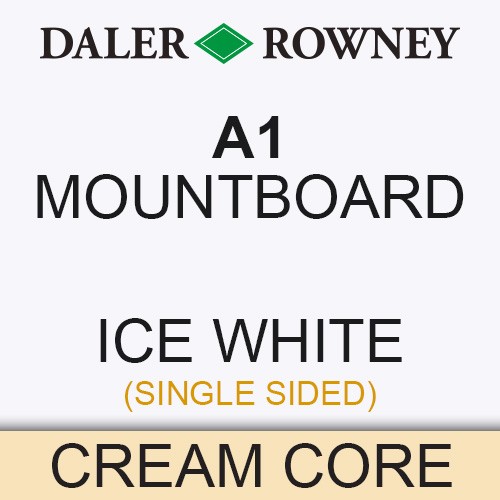 Daler Rowney Mountboard 6S Cream Core A1 Ice White [Pack 5]