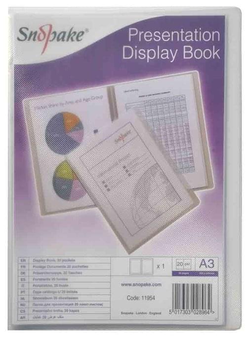 Snopake A3 Display books 20 Pocket 11954