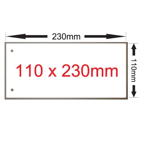 x 250 Excidion 335gsm White 230mm x 110mm 2 Hole