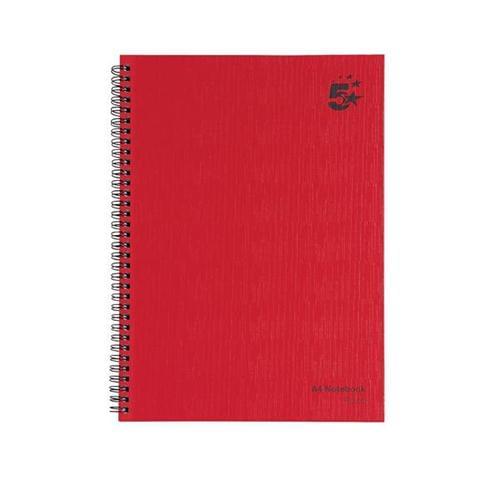 *SINGLE* 5 Star Manuscript Book Wirebound 70gsm Ruled 160 Pages A4
