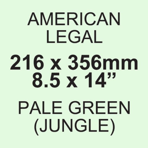 Papago Green US Legal 80gsm Paper 216 x 356mm (8.5" x 14") PK500 - Cut to Order