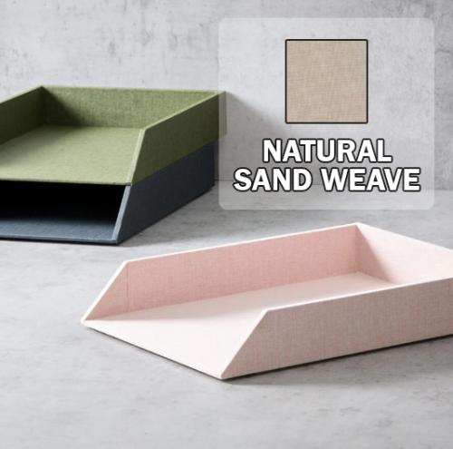 Harris & Jones Fabric Letter Tray - Natural Sand Weave