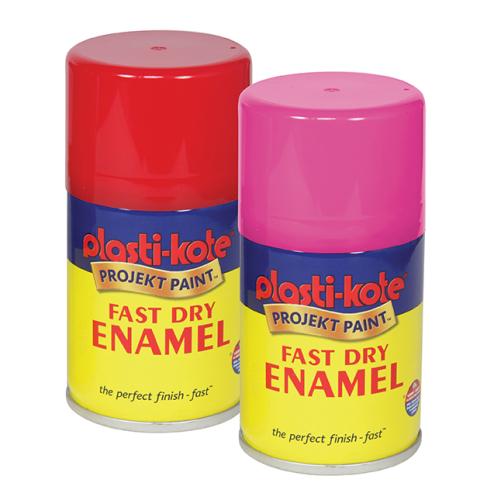 PLASTIKOTE ENAMEL SPRAY 100ml FLAT BLACK (MATT)453226